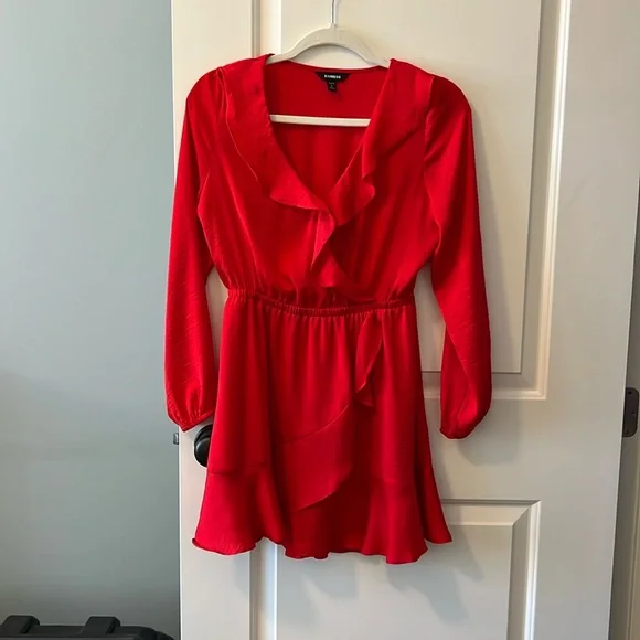 strapless open back dress Red with Pink Stripe Puff Sleeve Maxi Dress Scamp & Dude main image 1
